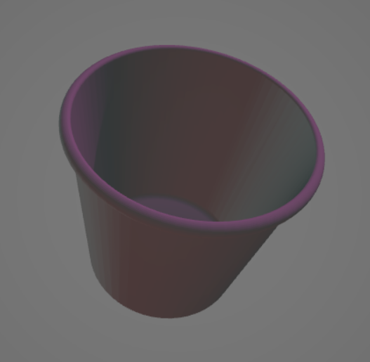 Flower pot with rounded edges